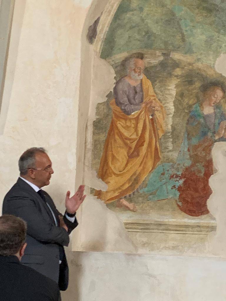 L’AQUILA, GRAZIE AL ROTARY CLUB RESTAURATO L’AFFRESCO DI SATURNINO GATTI