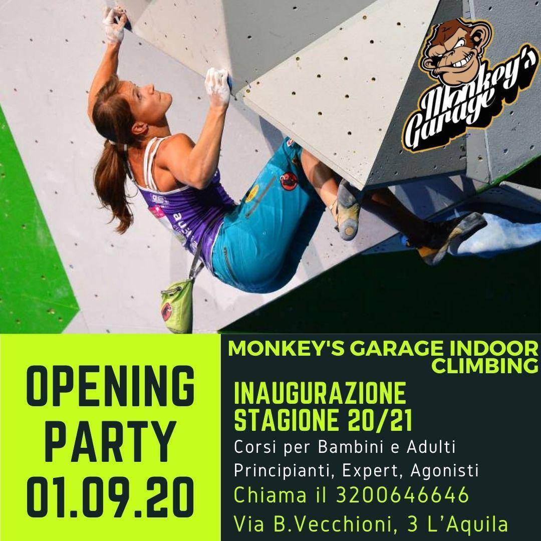 L’AQUILA: MONKEY’S GARAGE, DAL 1° SETTEMBRE RIPARTE L’ARRAMPICATA SPORTIVA