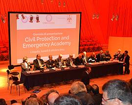 L’AQUILA: APRE ACCADEMIA PROTEZIONE CIVILE, AMMINISTRATORI IN AULA