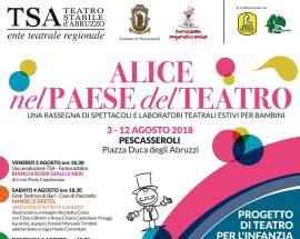 PESCASSEROLI: ”ALICE NEL PAESE DEL TEATRO”, SPETTACOLI E LABORATORI PER I BAMBINI
