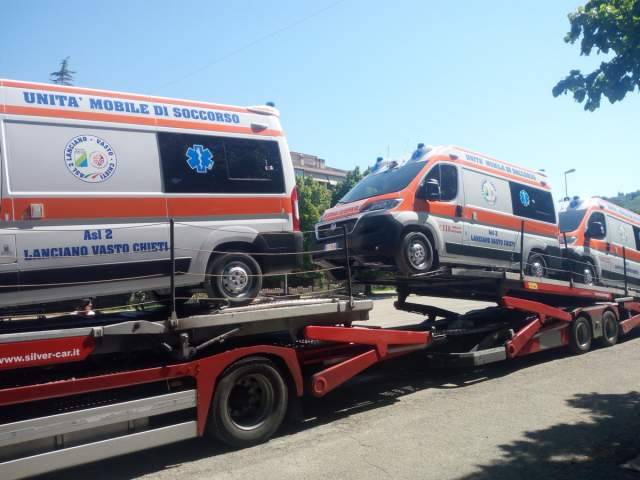 ASL: 3 NUOVE AMBULANZE PER 118 PROVINCIA CHIETI, ALTRE 5 A SETTEMBRE