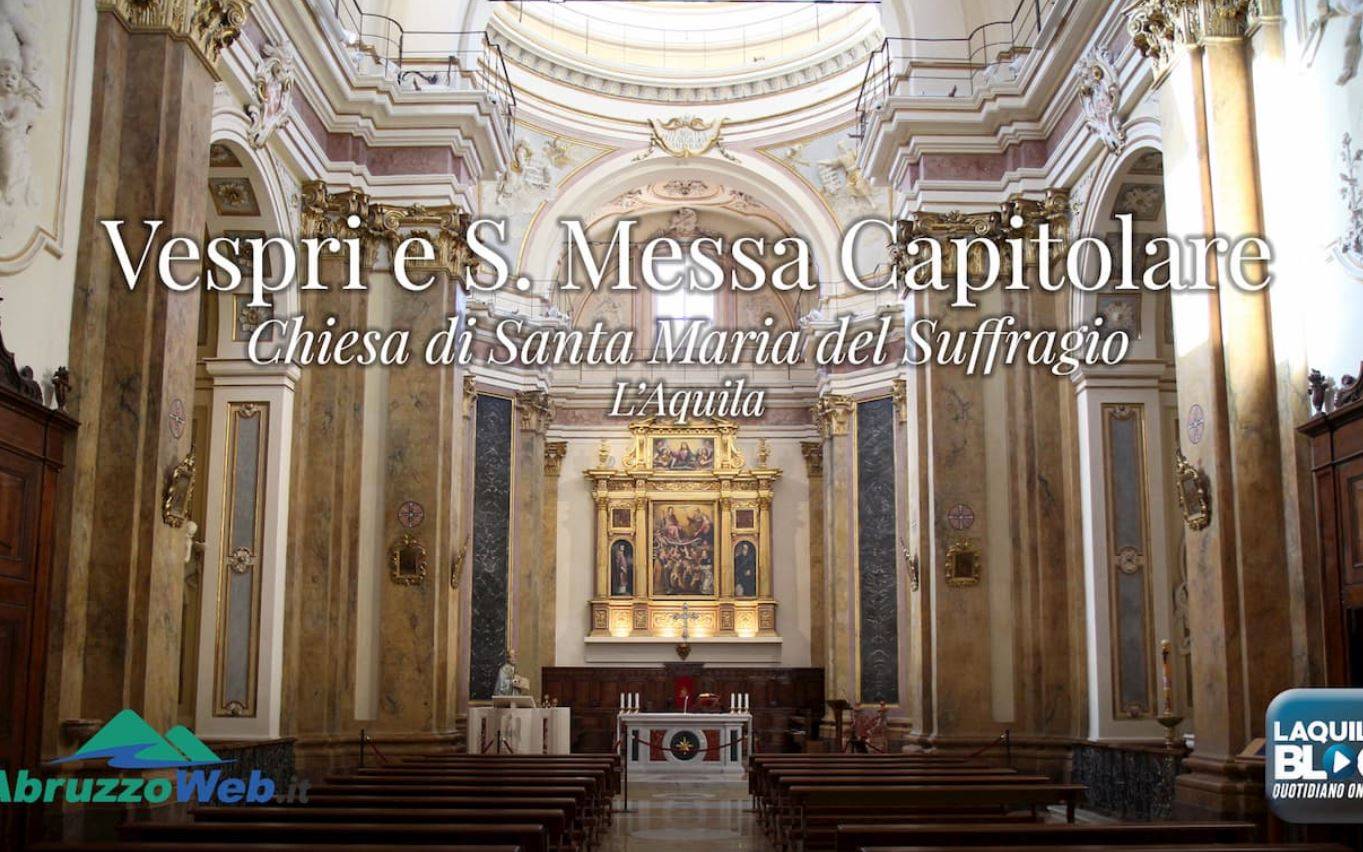 L’AQUILA: MESSA DOMENICALE ALLE ANIME SANTE, DIRETTA SU ABRUZZOWEB ALLE 17.30