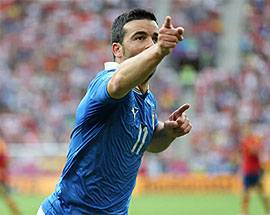 EURO 2012: L’ITALIA COMINCIA CON LUCI E OMBRE DI NATALE SEGNA MA CON LA SPAGNA FINISCE 1-1