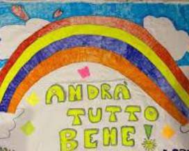 CORONAVIRUS: ”ANDRA’ TUTTO BENE”, AD ATRI I BAMBINI COLORANO BALCONI E FINESTRE CON ARCOBALENI