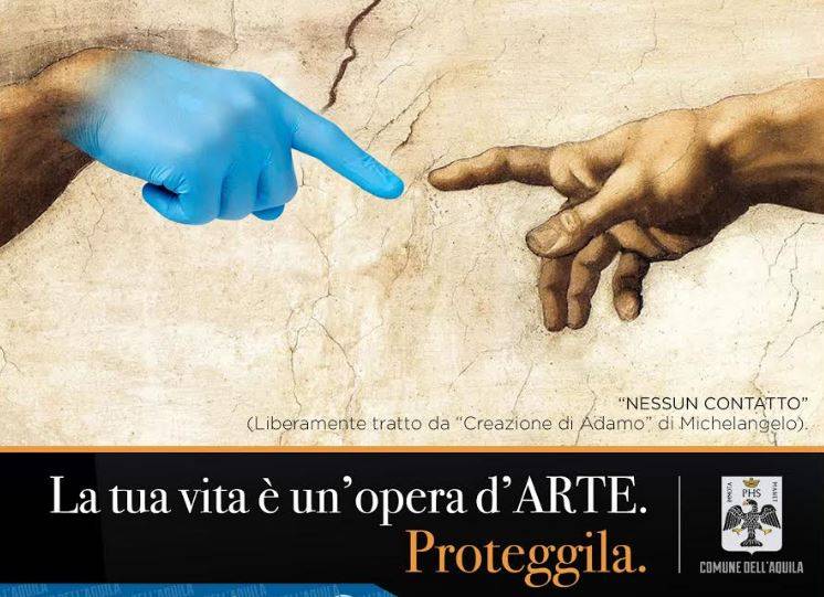 CORONAVIRUS: L’AQUILA, OPERE D’ARTE NELLA CAMPAGNA INFORMATIVA #VINCILVIRUS