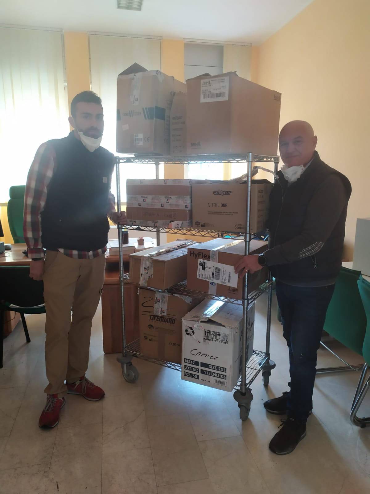 CORONAVIRUS, DONATI DISPOSITIVI DI PROTEZIONE ALL’OSPEDALE DI VASTO