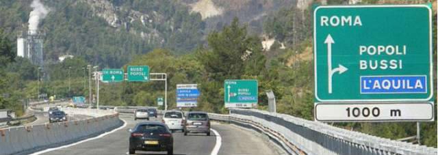 VIABILITA’: AUTOSTRADA A25, CASELLO BUSSI-POPOLI CHIUSO PER LAVORI