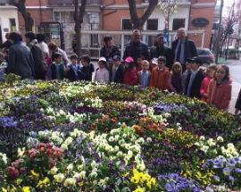 AVEZZANO: 100 BAMBINI SALUTANO LA PRIMAVERA TRA I FIORI