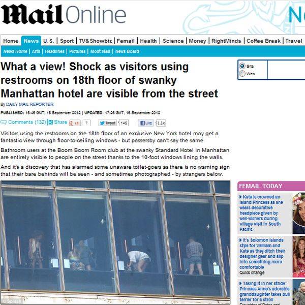 L’HOTEL CHE MOSTRA I CLIENTI IN BAGNO: SCANDALO A NEW YORK