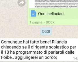 ”BELLA CIAO” IN CLASSE, D’ANGELO, ”SOLIDARIETA’ DA MOLTI GENITORI”