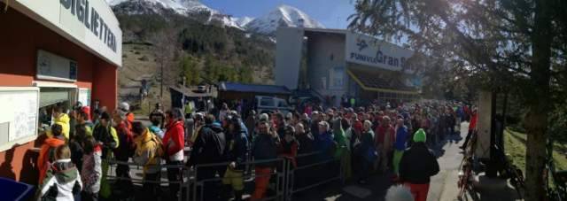 GRAN SASSO: BOOM DI PRESENZE A PASQUETTA, QUASI 2 MILA PERSONE A CAMPO IMPERATORE