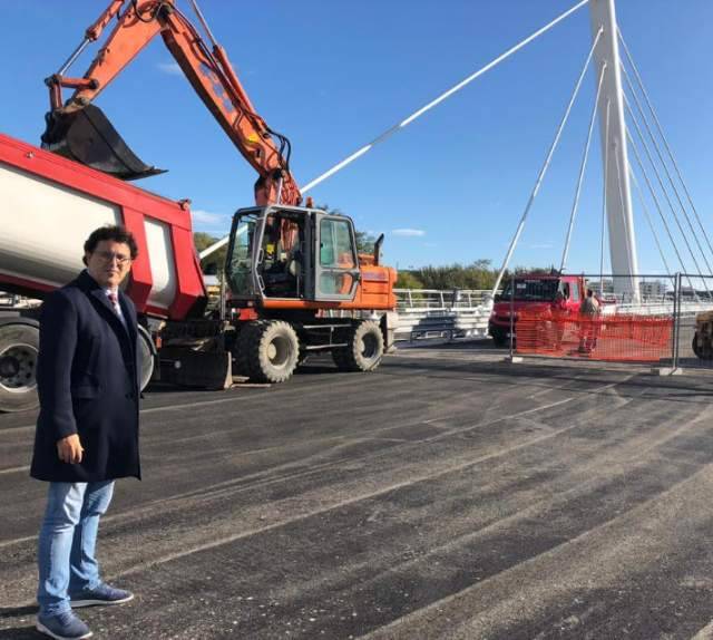 PESCARA: SOPRALLUOGO BLASIOLI AL CANTIERE TERZO PONTE SUL SALINE