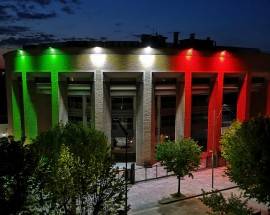 CORONAVIRUS: LUCI TRICOLORI SULLA FACCIATA DELLA BPER DI LANCIANO