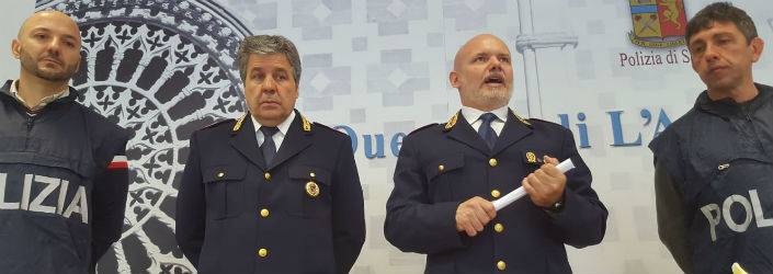 SORPRESI A DISSOTTERRARE UN CHILO DI COCA, DUE STRANIERI IN MANETTE ALL’AQUILA