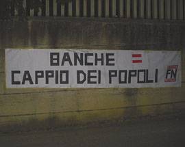 CRISI: SUICIDIO ANZIANI, FORZA NUOVA ”BANCHE CAPPIO DEI POPOLI”