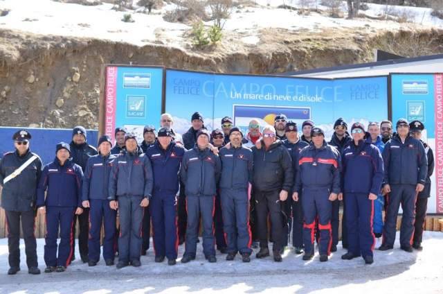 A ROCCA DI CAMBIO LE SELEZIONI DEI CARABINIERI SCIATORI PER GARA NAZIONALE
