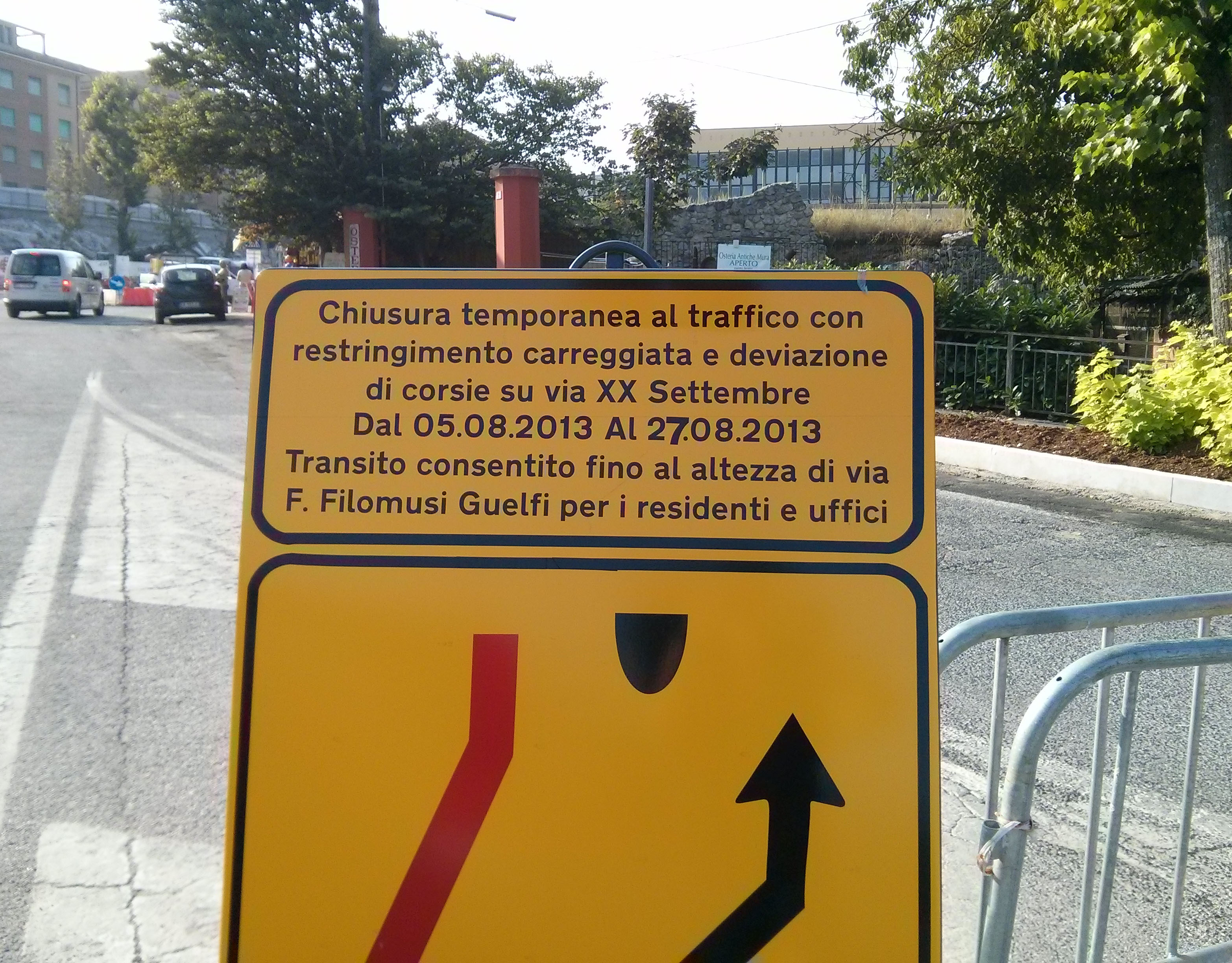 L’AQUILA: EDIFICIO DA DEMOLIRE, VIA XX SETTEMBRE CHIUSA NEL WEEK END