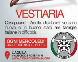 L’AQUILA: CASAPOUND CONCLUDE DISTRIBUZIONE ALIMENTARE GRATUITA