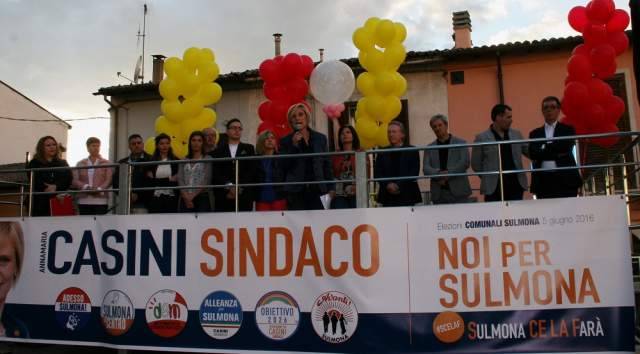 ELEZIONI SULMONA: CASINI, ”BALLOTTAGGIO NUOVA PARTITA? LA PRIMA VINTA DA NOI!”