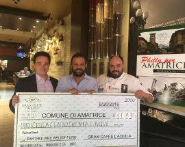 GRAN CAFFE’ L’AQUILA PHILADELPHIA: RACCOLTI 12 MILA EURO PER AMATRICE