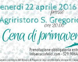 LEGA DEL CANE L’AQUILA: IL 22 APRILE ”CENA DI PRIMAVERA” A SAN GREGORIO