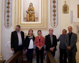 RICOSTRUZIONE: CHIESA PARROCCHIALE DI ONNA, DELEGAZIONE TEDESCA IN VISITA