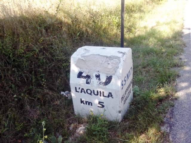 L’AQUILA: TRANSUMANZA, CIPPO LAPIDEO DANNEGGIATO