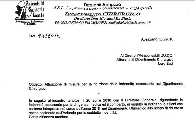 SANITA’: CARENZA PERSONALE E RIPOSI SALTATI, UIL SVELA CIRCOLARE ASL L’AQUILA