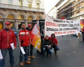 COCA COLA ORICOLA: PROTESTA A ROMA, ”NON AD ACCORDI BIDONE”