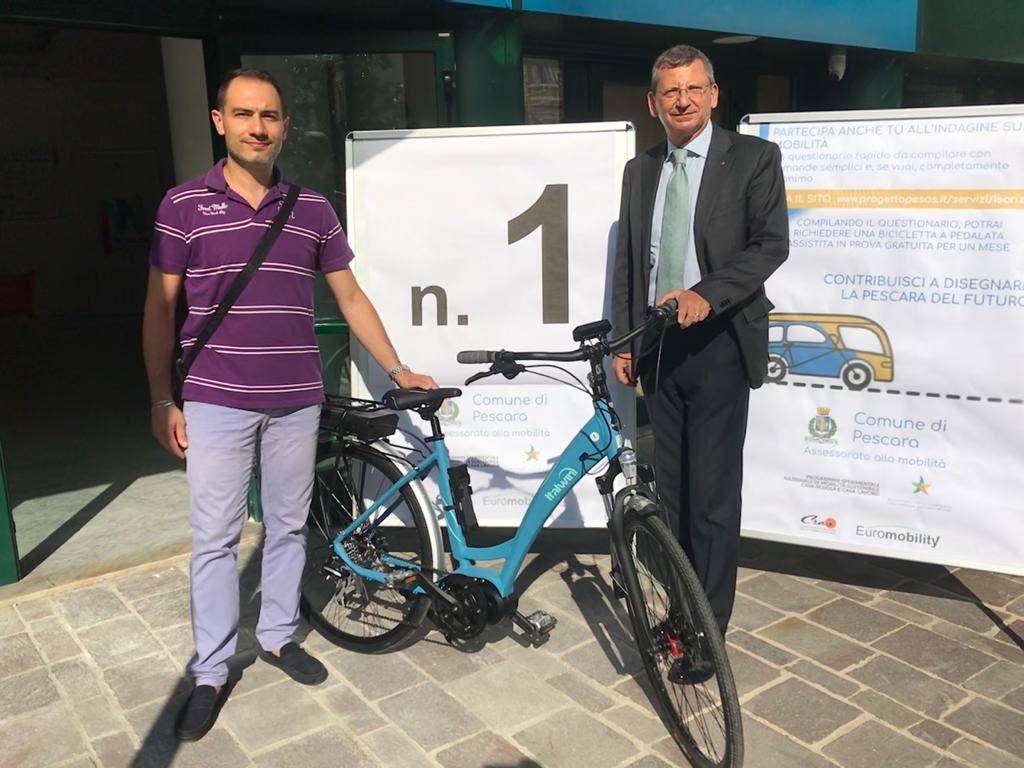 PESCARA, COMUNE ASSEGNA BICICLETTE ELETTRICHE A ROTAZIONE A ENTI E AZIENDE
