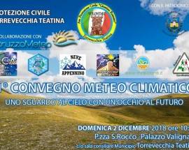 TORREVECCHIA TEATINA: PRIMO CONVEGNO METEO CLIMATICO D’ABRUZZO