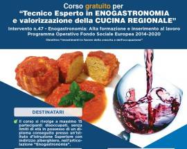 CUCINA ABRUZZESE D’ECCELLENZA: CORSO GRATUITO PER GIOVANI SENZA LAVORO, TIROCINIO IN RISTORANTI STORICI