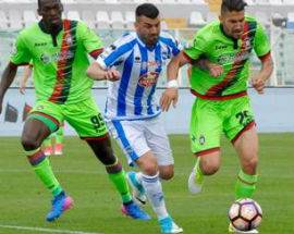 CALCIO: SERIE A, IL PESCARA CADE IN CASA COL CROTONE PRODEZZA DI TONEV REGALA I TRE PUNTI AI CALABRESI