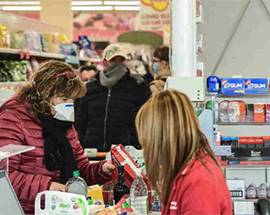 ISTAT: -10,5% VENDITE AL DETTAGLIO APRILE, TIENE IL CIBO