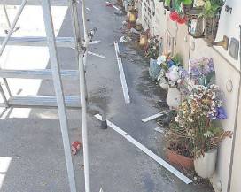 MALTEMPO PESCARA: DANNI CIMITERO SAN SILVESTRO, TOMBE E CAPPELLE DEVASTATE