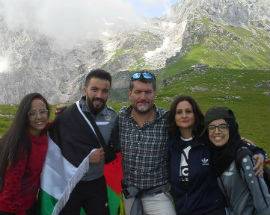 INTERAMNIA WORLD CUP, SUL GRAN SASSO BANDIERA PALESTINA PER LA PACE TRA I POPOLI