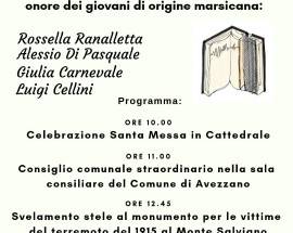L’AQUILA: DECENNALE TERREMOTO, UNA STELE PER QUATTRO RAGAZZI MARSICANI