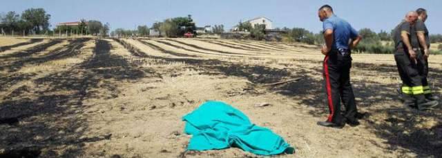 ANZIANA MUORE BRUCIATA TRA STERPAGLIE DURANTE INCENDIO IN CAMPAGNA SANT’OMERO