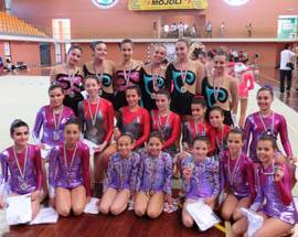 GINNASTICA RITMICA: VALANGA DI MEDAGLIE PER L’ETOILE L’AQUILA