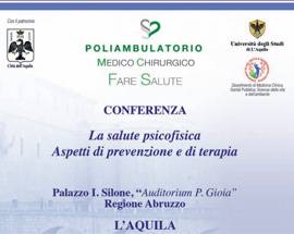 FARE SALUTE: CONVEGNO DI UN PRIVATO CON SPONSOR UNIVERSITA’ DELL’AQUILA