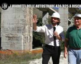 LE IENE TRA I VIADOTTI DI A24 E A25: ”SITUAZIONE A RISCHIO, INTERVENIRE SUBITO”