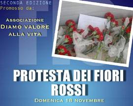 FAMILIARI VITTIME DELLA STRADA:  ALL’AQUILA  PROTESTA DEI ‘FIORI ROSSI’