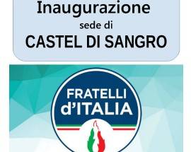 FRATELLI D’ITALIA: INAUGURAZIONE SEDE A CASTEL DI SANGRO