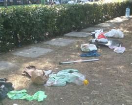 PESCARA: SGOMBERI SENZATETTO DA GIARDINI STAZIONE ED EX FERRHOTEL