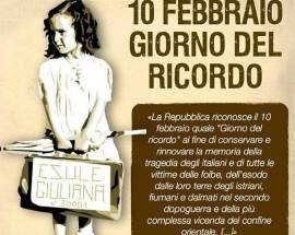GIORNO DEL RICORDO: A SAN GIOVANNI TEATINO INIZIATIVE IN MEMORIA DELLE VITTIME DELLE FOIBE