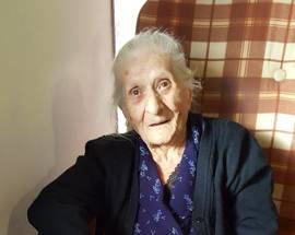 TOCCO: MUORE A 105 ANNI NONNA GISELDA, PRONIPOTE POETA DOMENICO TOMEI