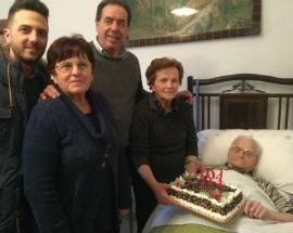 NONNO GIUSEPPE SPEGNE 104 CANDELINE, FOSSACESIA FESTEGGIA IL PIU’ ANZIANO