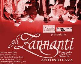 TEATRO: ”GLI ZANNANTI’, COMMEDIA DELL’ARTE IN SCENA PER L’ABRUZZO