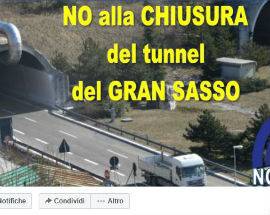 ”NO CHIUSURA TUNNEL GRAN SASSO”: GRUPPO FB SUPERA 2MILA ISCRITTI IN POCHE ORE