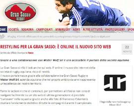RUGBY: SERIE B, LA GRAN SASSO SI RIFA’ IL LOOK CON NUOVO SITO WEB
